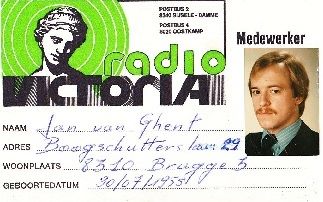 radio victoria - medewerkerskaart