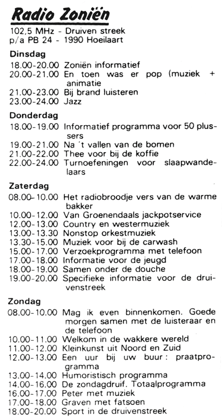 Radio Zoniën