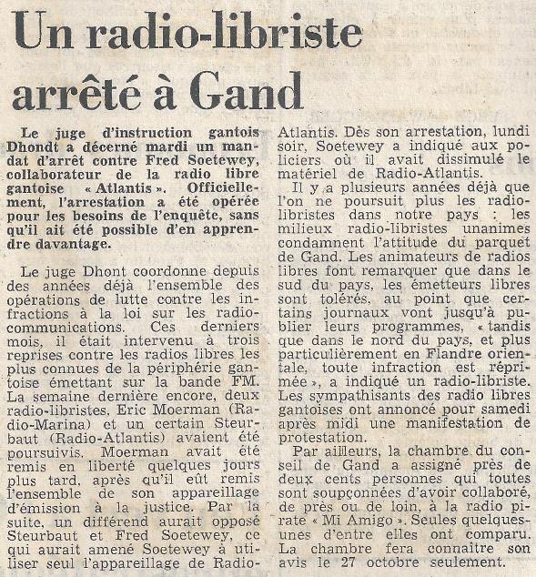 Un radio-libriste arrêté à Gand
