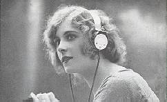 lovely lady listening to the radio !