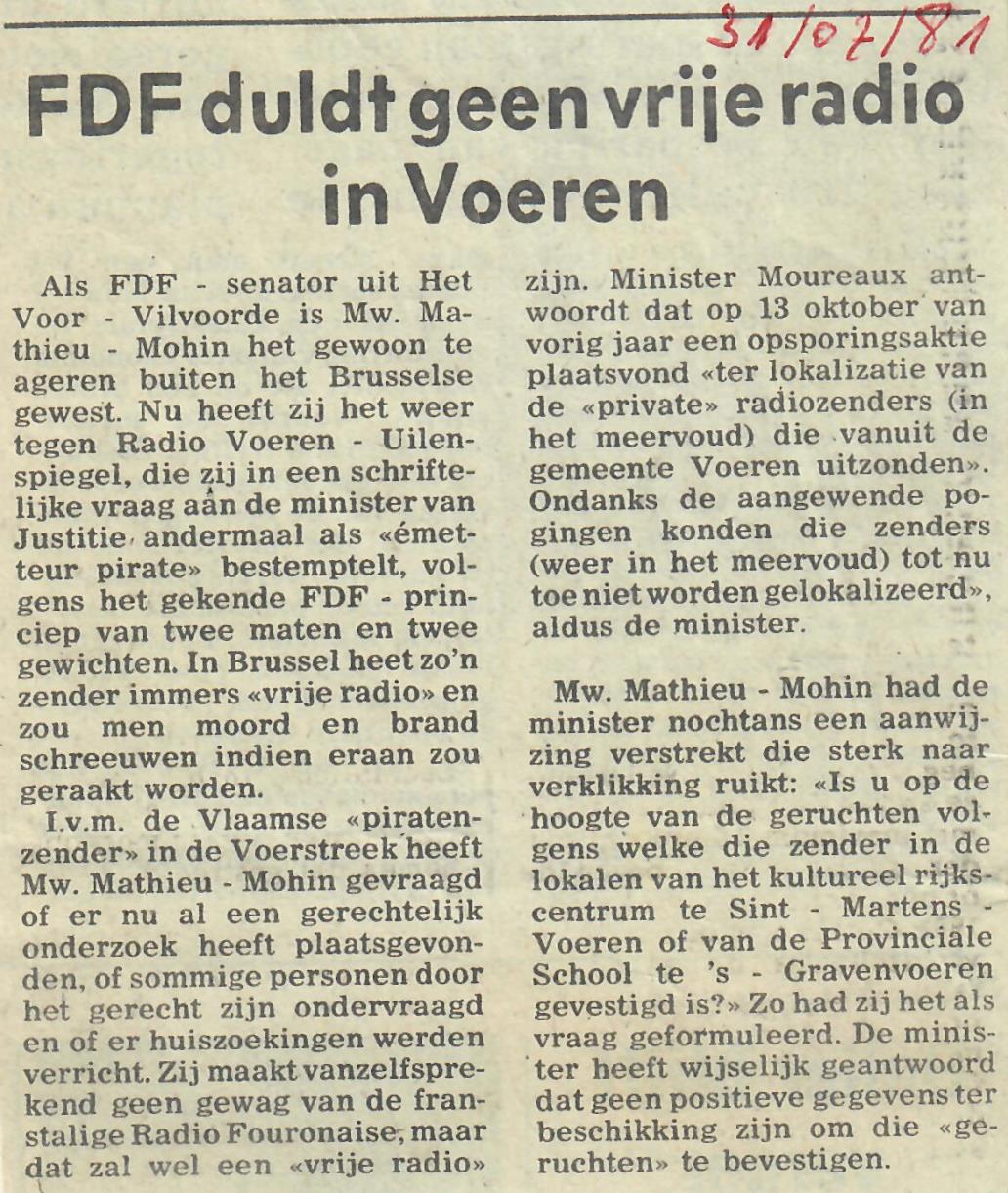 Radio Voeren en het FDF