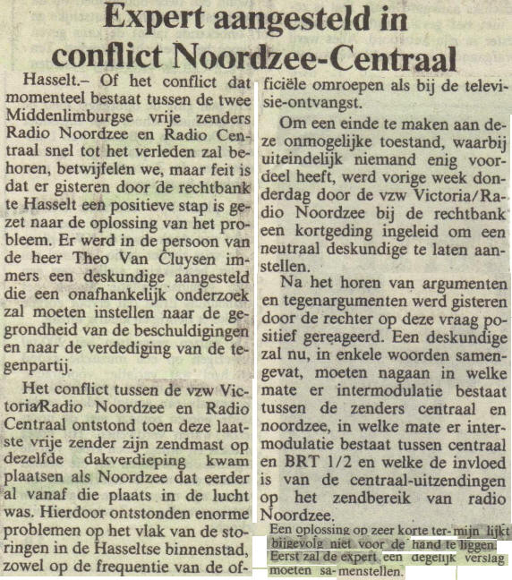 Radio Centraal krantenknipsel