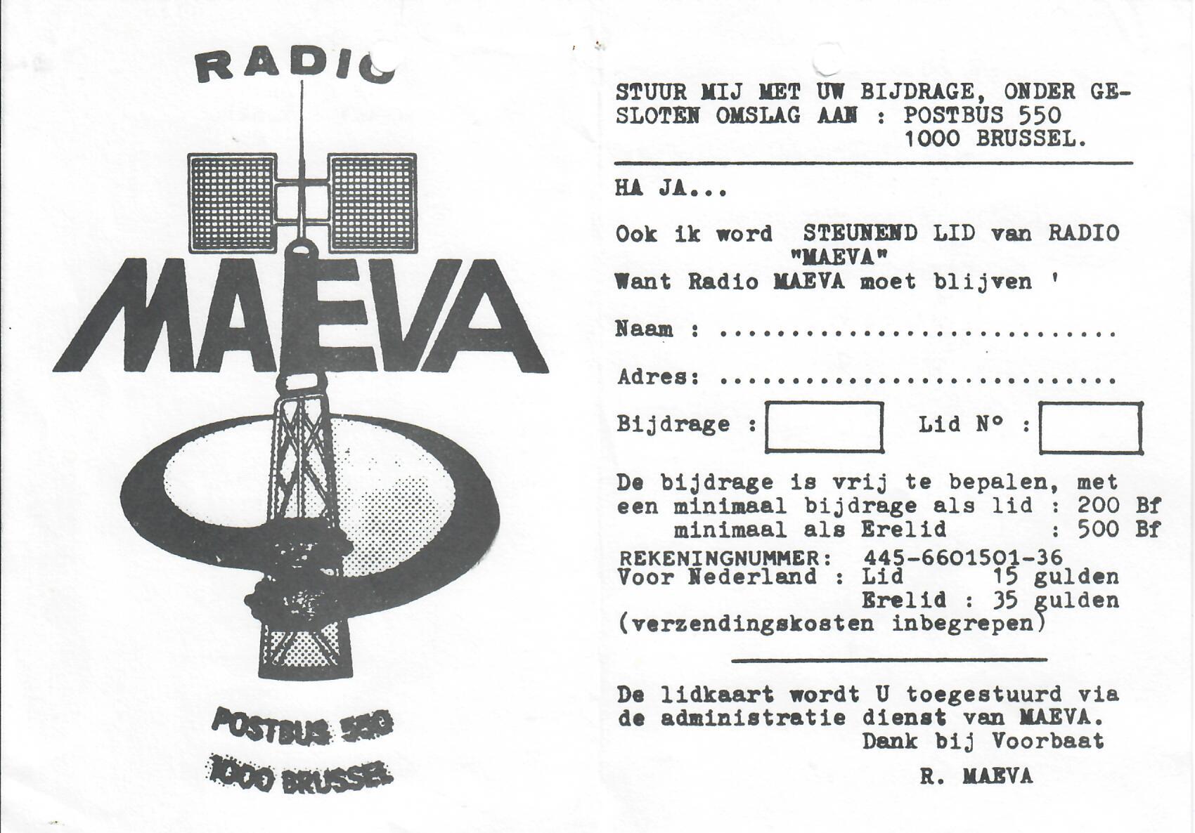 Radio Maeva - ledenwerving